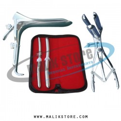 Hegar uterine dilator set 2pieces 9-10, 13-14, mathieu speculum, grave large